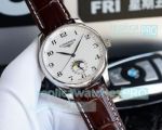 Swiss Copy Longines Master Collection Moonphase Watch White Dial With Leather Strap